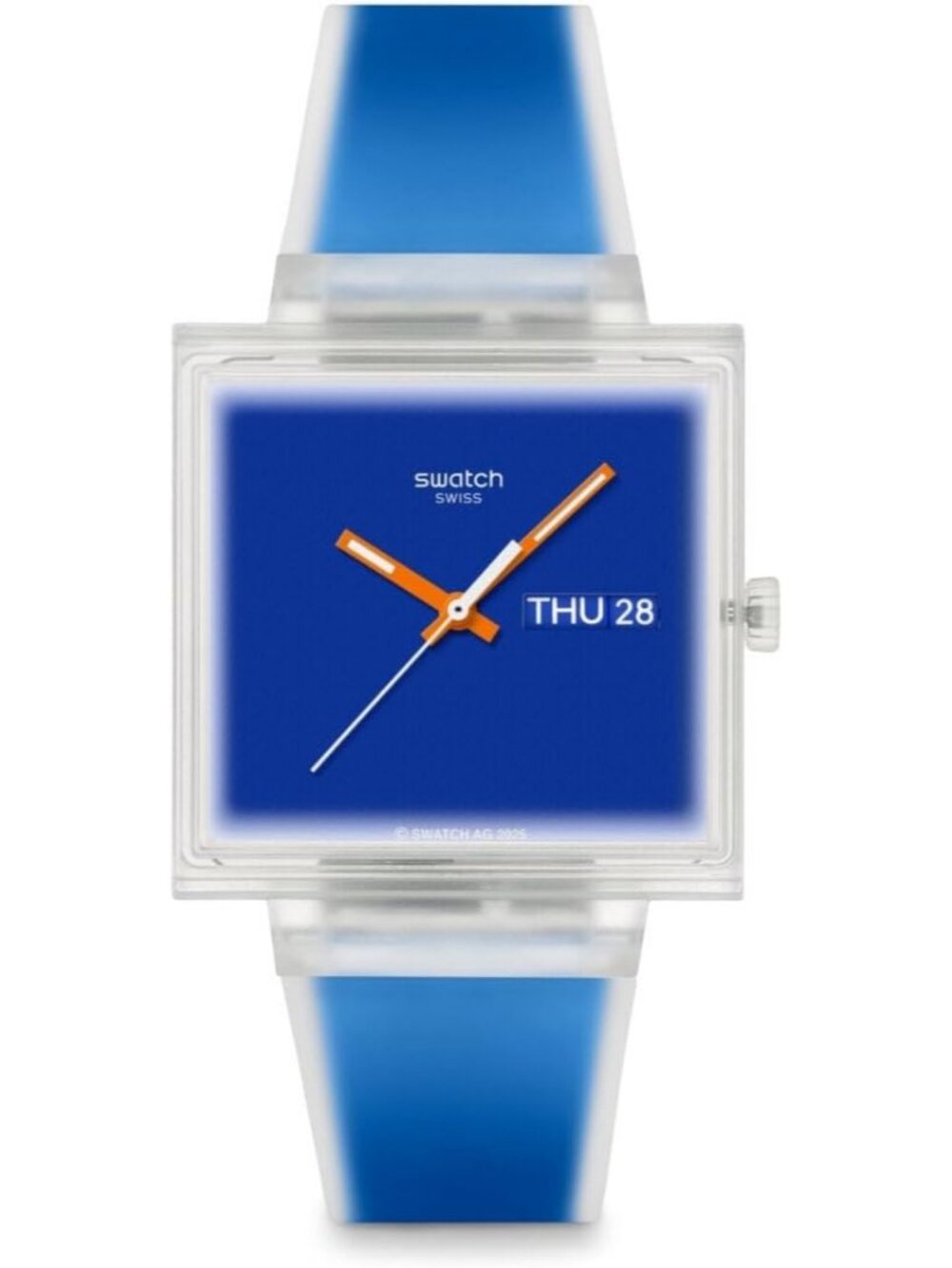 Unisex Blue Casual Watch Bio-sourced Quartz Square Analog Stylish Wrist Watch